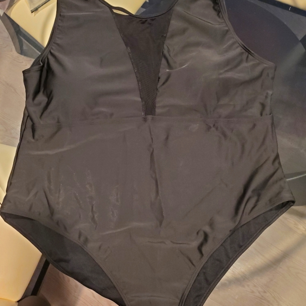 Black One Piece Swimwuit